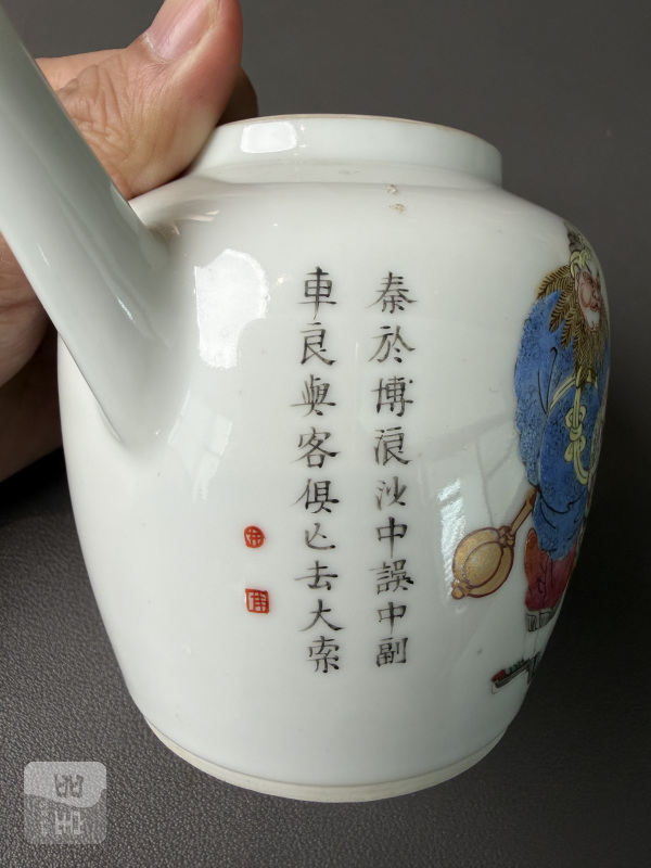清道光 粉彩无双谱图茶壶 - 图6